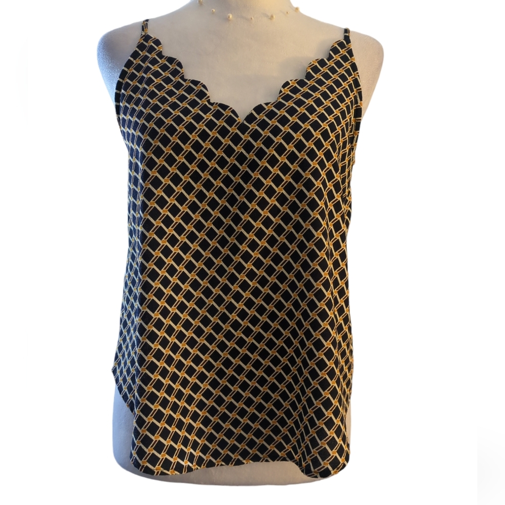 E & M blouse size S color blue Mustard